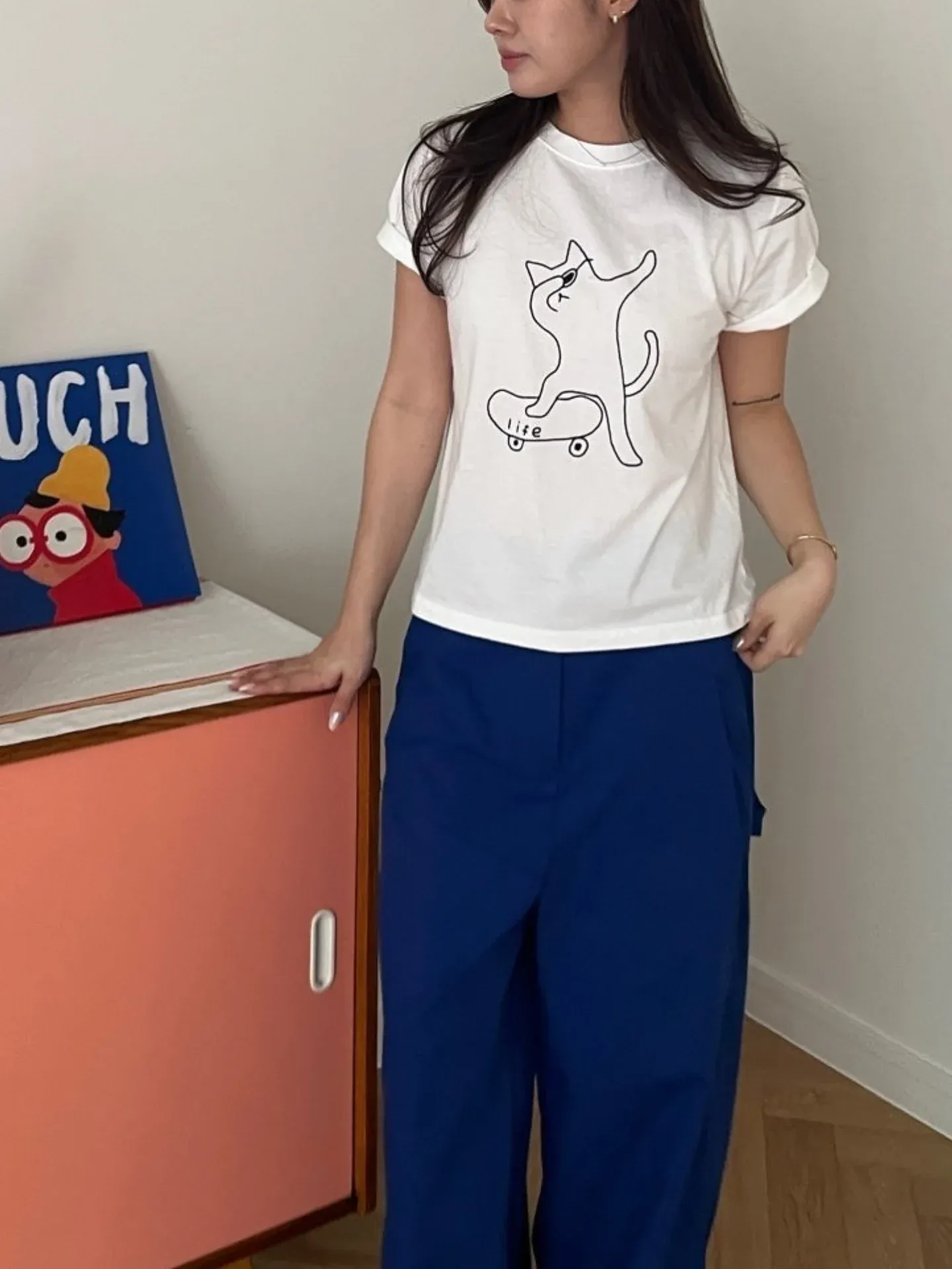 韓 臭屁滑板咪 2色
