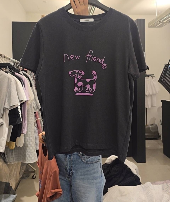韓 繡線小狗上衣 3色 size
