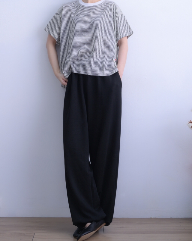 韓 下貼布細條上衣 2色 size
