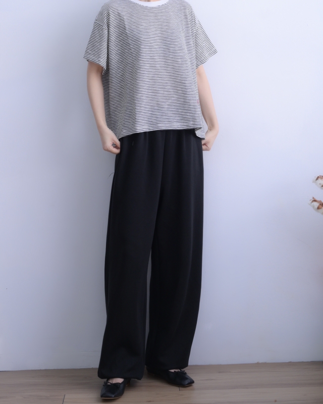 韓 下貼布細條上衣 2色 size