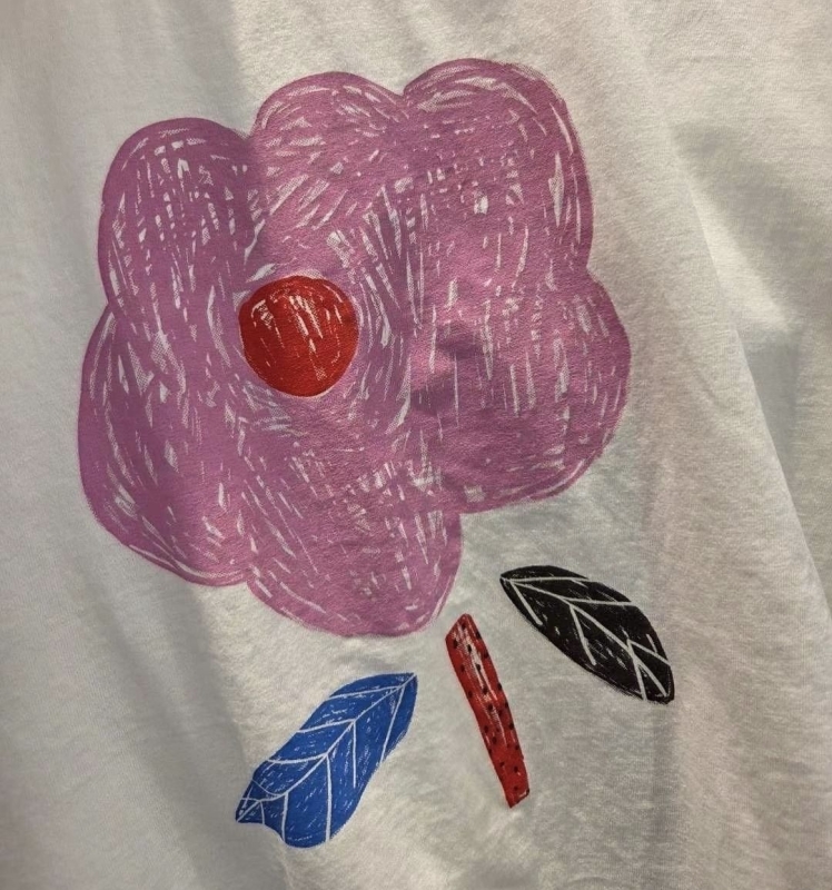 韓 手繪風一枝花上衣 3色 size