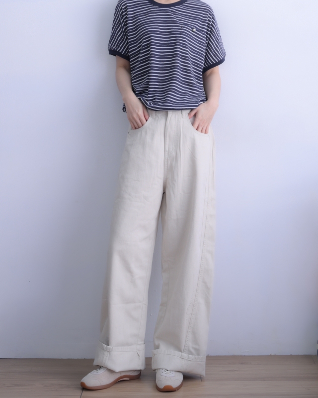 韓 小珍珠條文上衣 2色 size