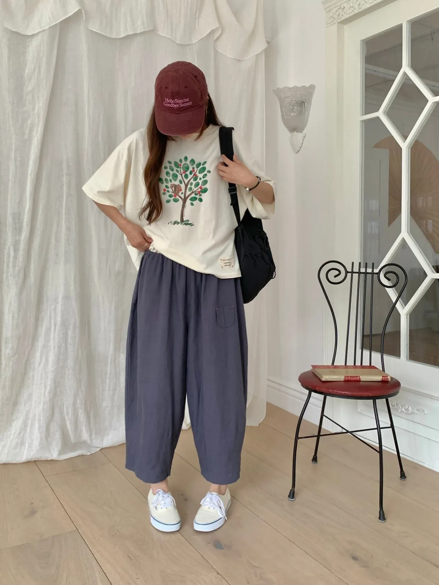 韓 蘋果樹上衣 2色 size