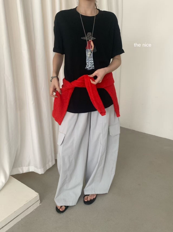韓 條文褲上衣 2色
