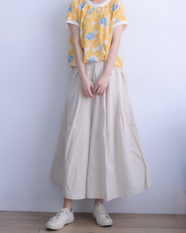 韓 藍小花黃大花上衣 size