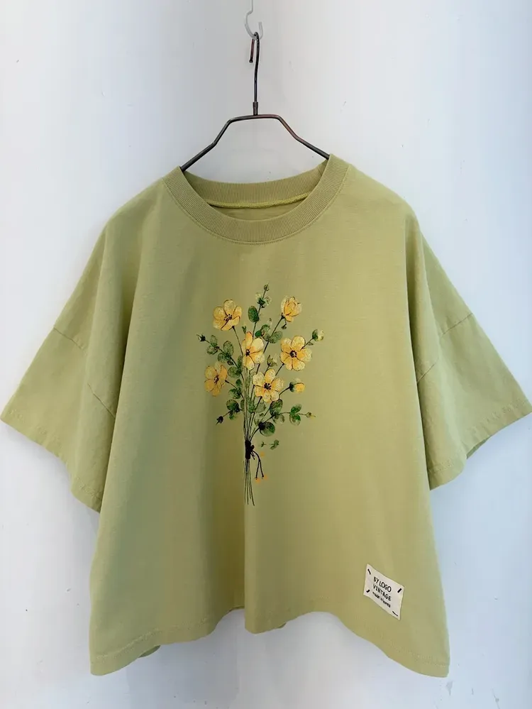 韓 一把花上衣 3色 size