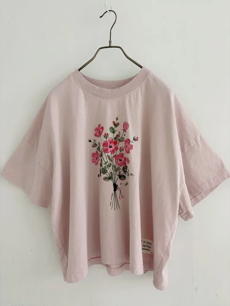 韓 一把花上衣 3色 size
