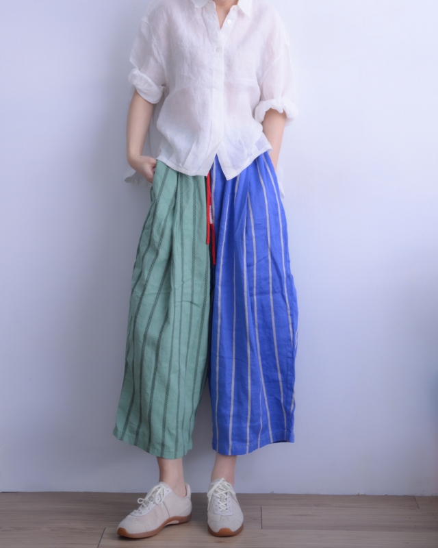 韓 麻料微寬鬆襯衫 3色 size