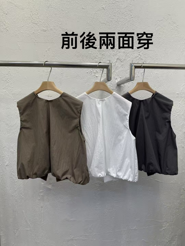 韓 兩面穿無袖背心 3色