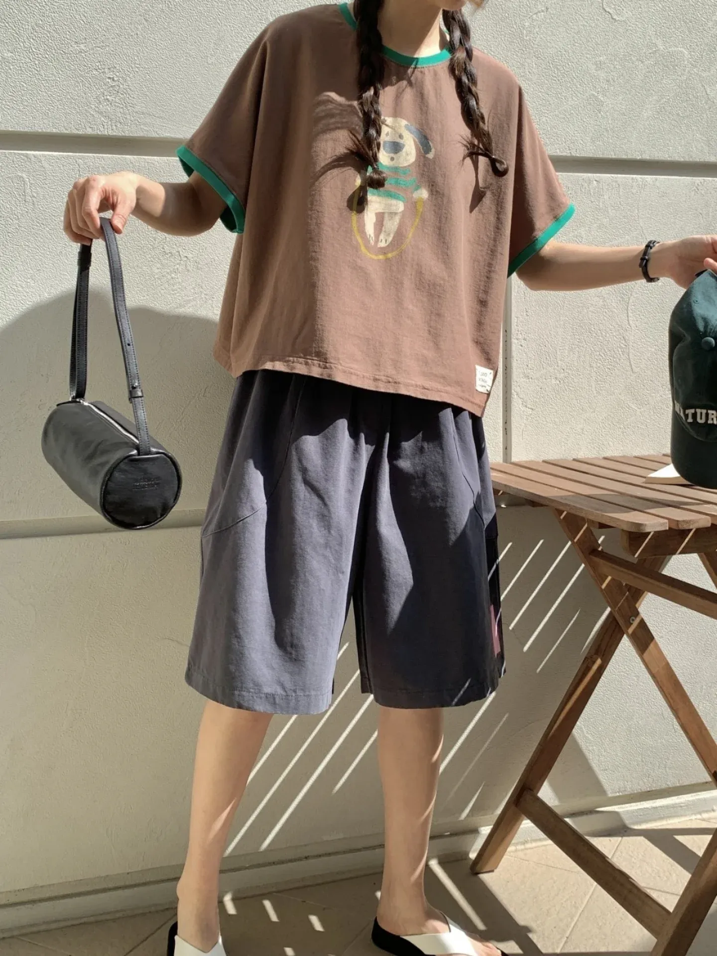 韓 領配色狗狗跳繩上衣 3色