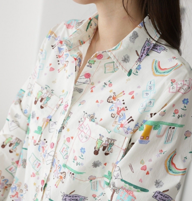 韓 一起玩襯衫 size