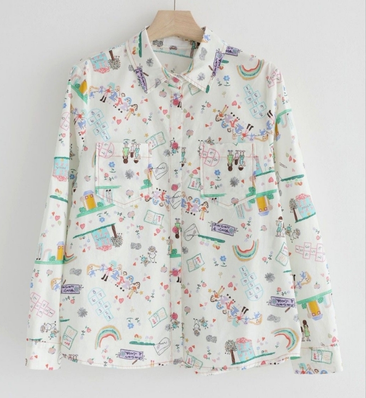 韓 一起玩襯衫 size