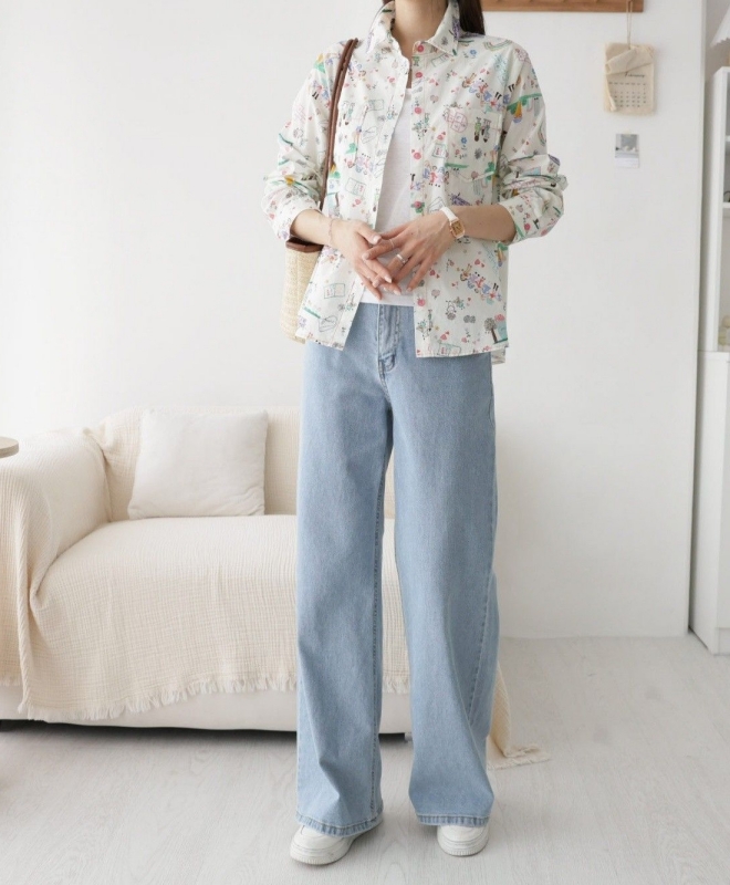 韓 一起玩襯衫 size