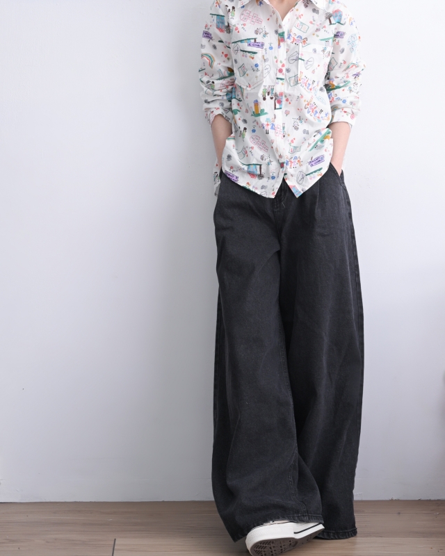 韓 一起玩襯衫 size