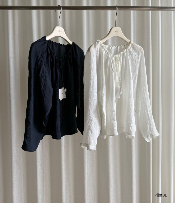 韓 綁帶微透膚上衣 2色
