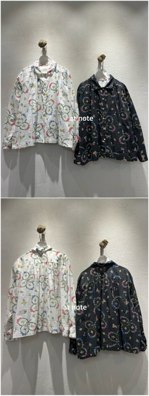 韓 繽紛小花襯衫 2色