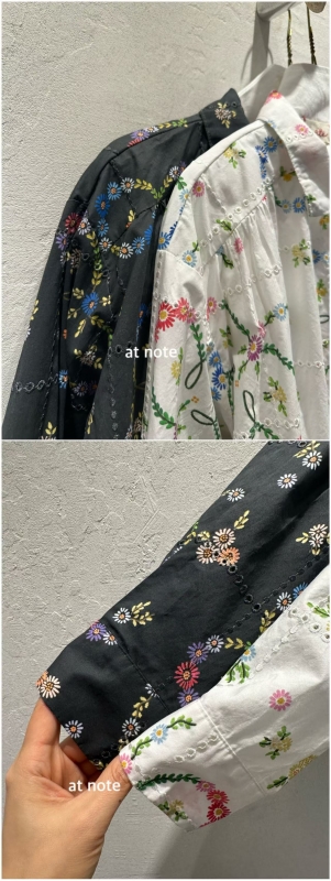 韓 繽紛小花襯衫 2色