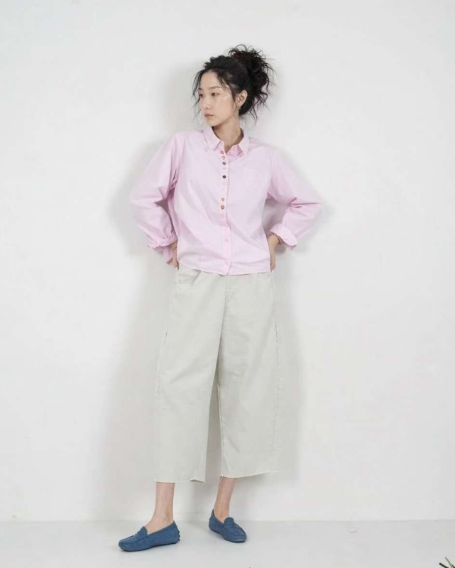 韓 可愛彩釦襯衫 2色 size