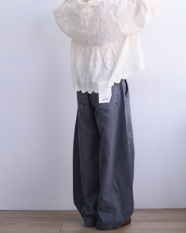 韓 織花V領上衣 2色 size