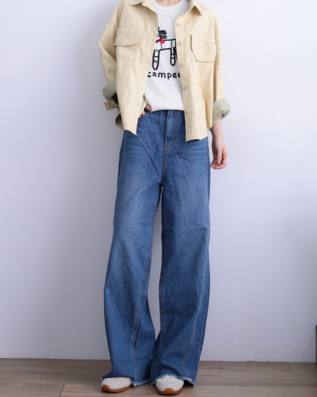 韓 仿皮襯衫 size