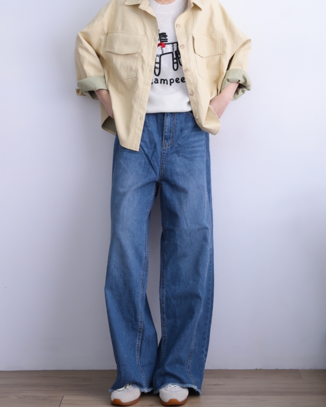 韓 仿皮襯衫 size