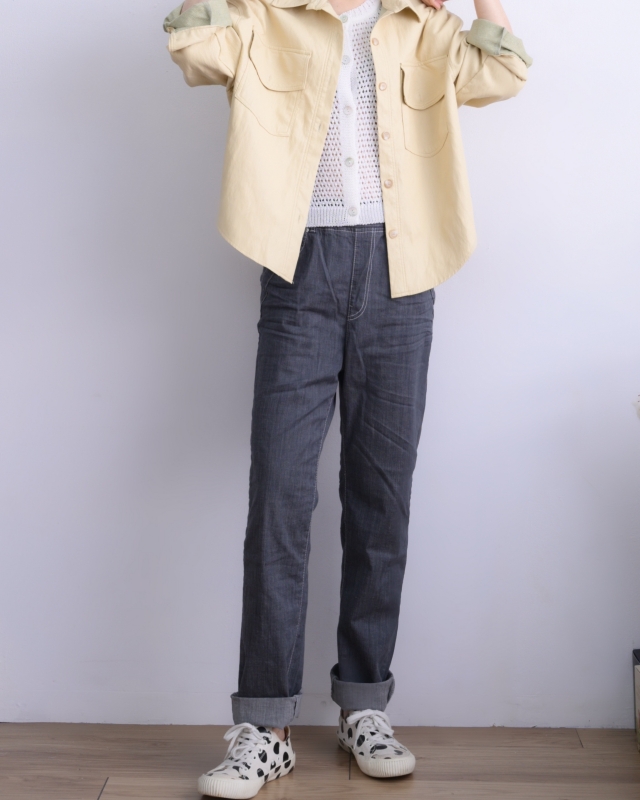 韓 仿皮襯衫 size