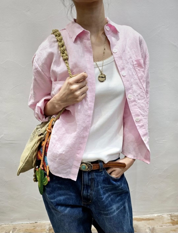 韓 素色襯衫 4色