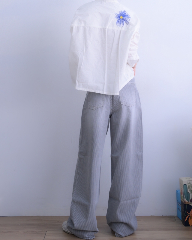 韓 背花襯衫 2色 size