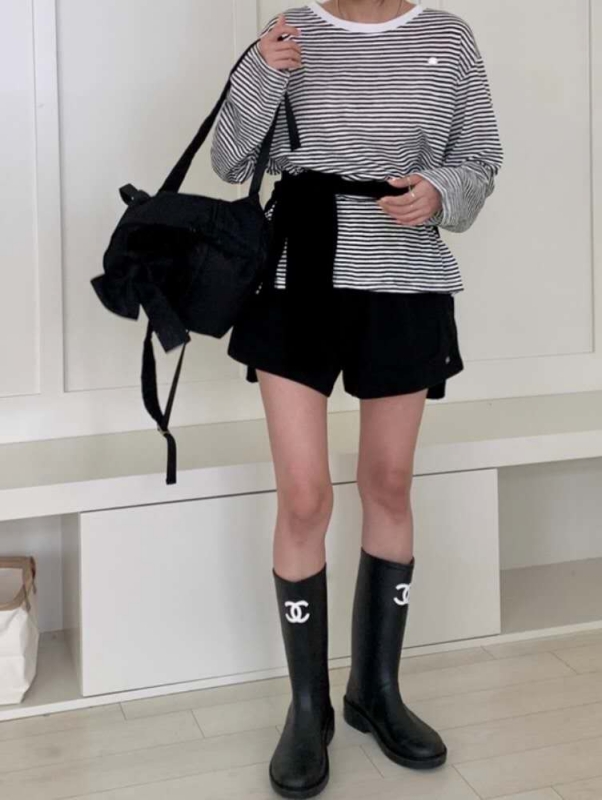 韓 白領細細條文上衣 6色