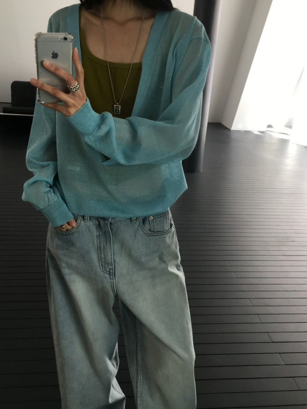 韓 超深V上衣 4色