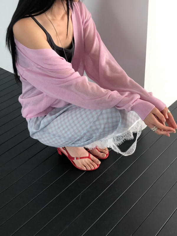 韓 超深V上衣 4色