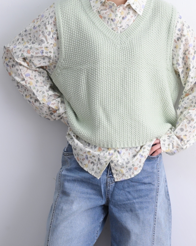 韓 V短版背心 5色 size