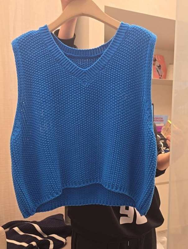 韓 V短版背心 5色 size