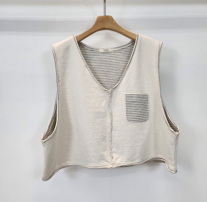 韓 內條文背心 2色