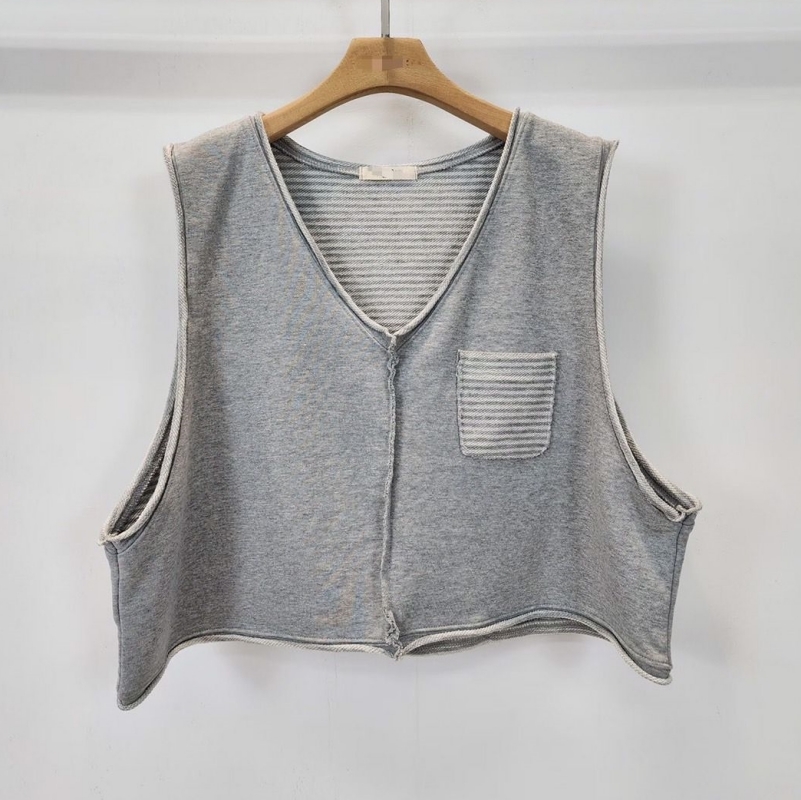 韓 內條文背心 2色