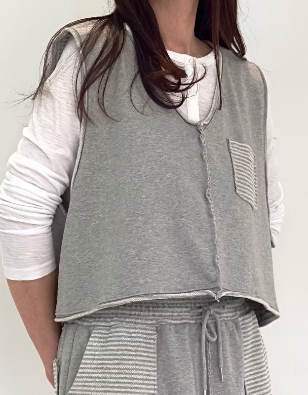 韓 內條文背心 2色