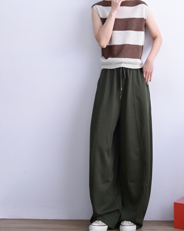 韓 粗條無袖上衣 3色