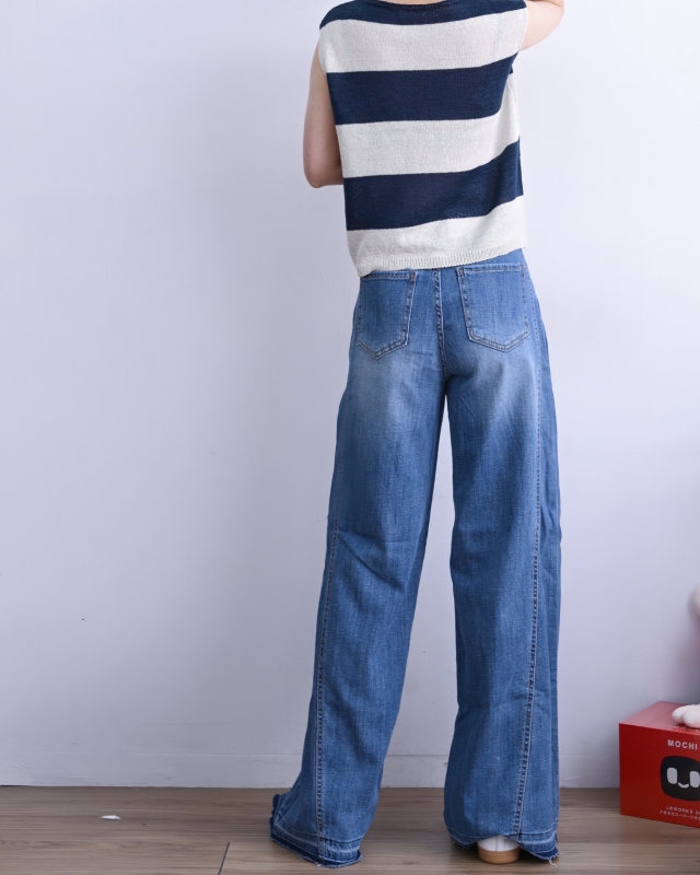 韓 粗條無袖上衣 3色