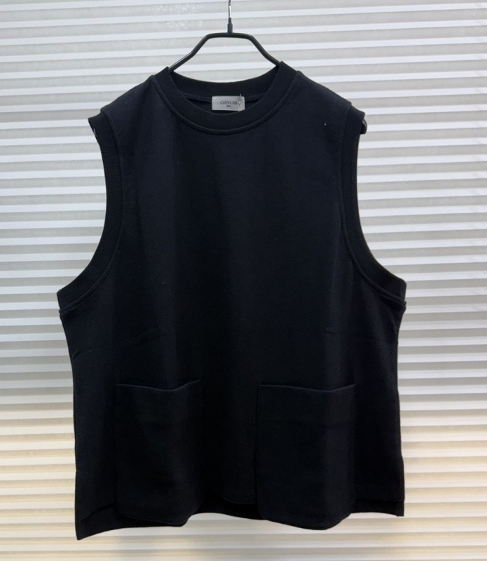 韓 雙口袋無袖上衣 2色 size
