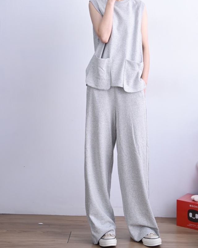 韓 雙口袋無袖上衣 2色 size