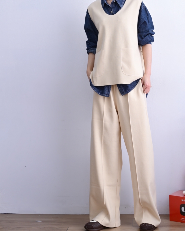 韓 側開岔背心 2色 size