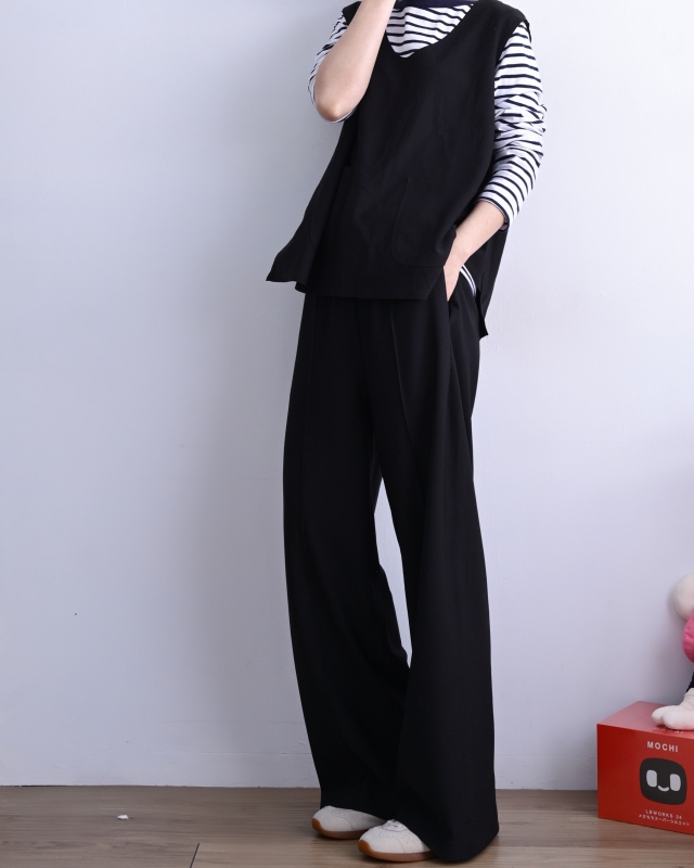 韓 側開岔背心 2色 size