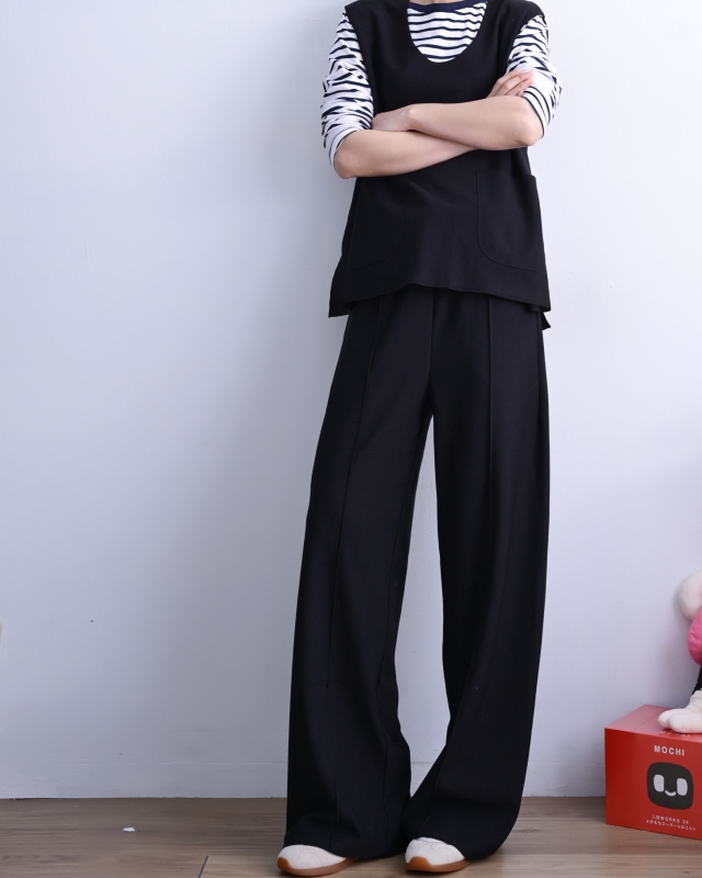 韓 側開岔背心 2色 size