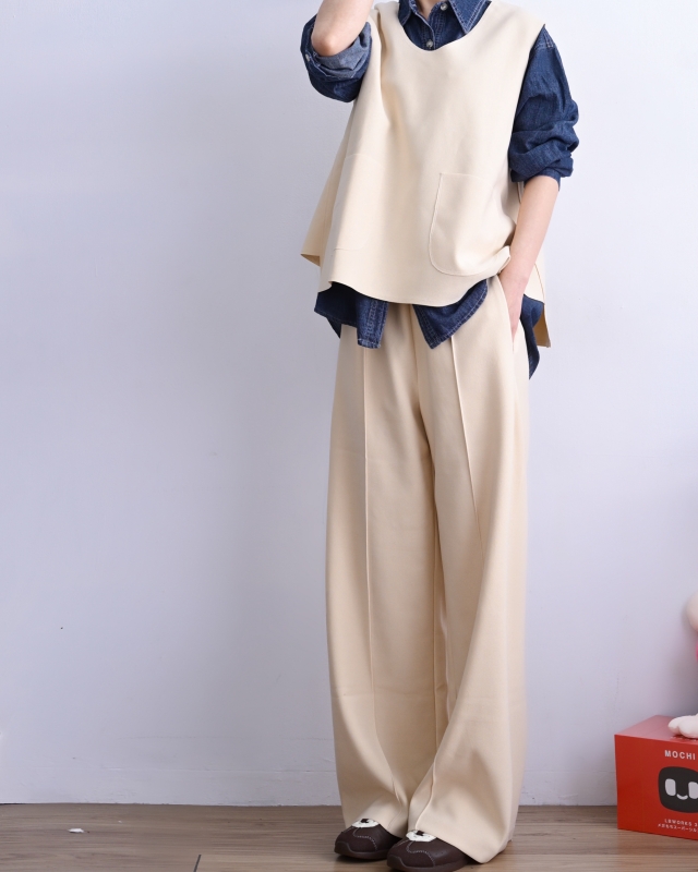 韓 側開岔背心 2色 size