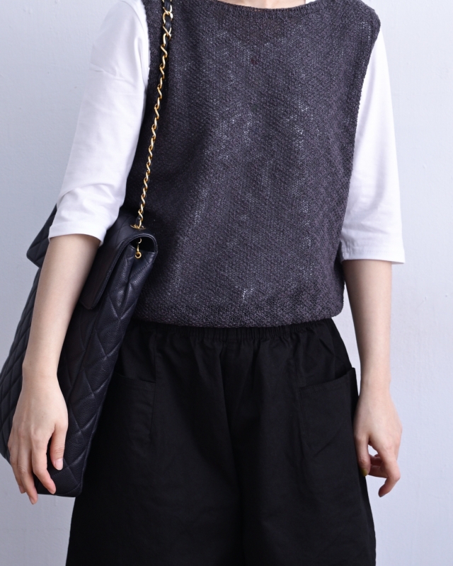 韓 素色針織背心 6色