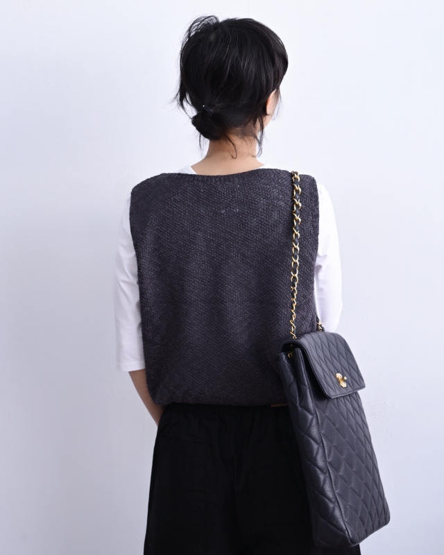 韓 素色針織背心 6色