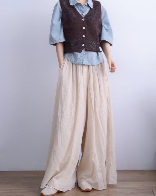 韓 四釦針織背心 4色 size