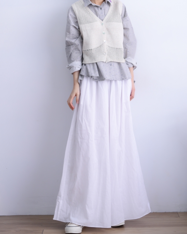 韓 四釦針織背心 4色 size