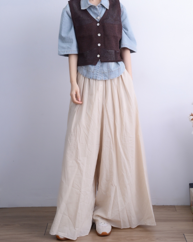 韓 四釦針織背心 4色 size