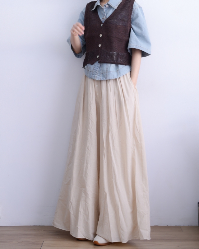 韓 四釦針織背心 4色 size